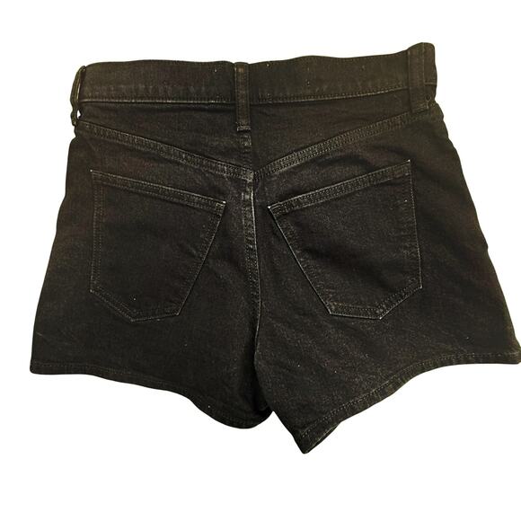 Universal Threads High-Rise Black Denim Shorts Sz 0 27" Inseam 3" - Picture 2 of 3